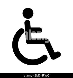 Disabled icon vector isolated on white background Stock Vector