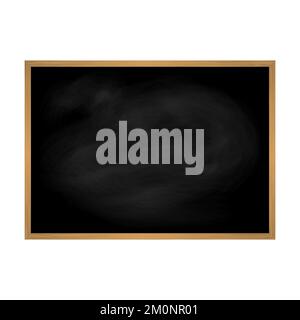 Blackboard background and wooden frame vector illustration Stock Vector