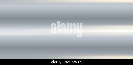Panoramic background silver steel metal texture - Vector illustration Stock Vector