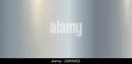 Panoramic background silver steel metal texture - Vector illustration Stock Vector