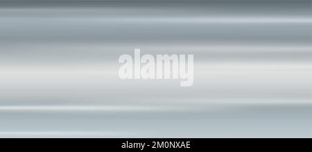 Panoramic background silver steel metal texture - Vector illustration Stock Vector