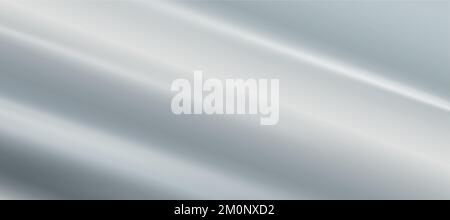 Panoramic background silver steel metal texture - Vector illustration Stock Vector