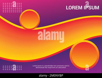 Web Banner Hero Image Gradient Abstract Fluid Wallpaper Computer Screen Illustration Stock Vector
