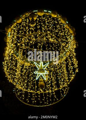Christmas Lights in the streets of Nerja Stock Photo