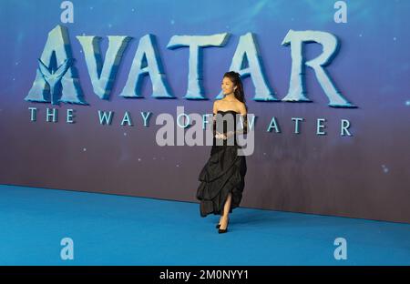 London, UK. 12th Oct, 2022. Trinity Jo-Li Bliss attends AVATAR: The Way of the Water, World Premiere Arrivals at the Odeon Luxe, Leicester Square, London, England. Credit: S.A.M./Alamy Live News Stock Photo