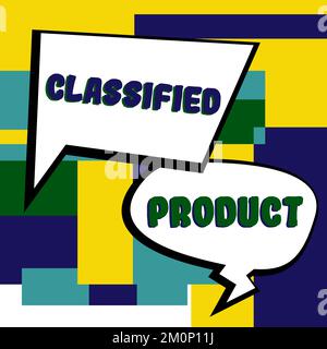 Conceptual caption Classified Product. Business approach Sensitive Data Top Secret Unauthorized Disclosure Stock Photo