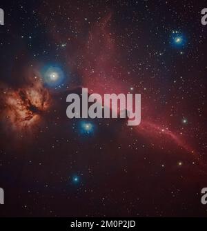 The Belt of Orion and the Horsehead Nebula Stock Photo - Alamy