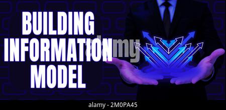 Text caption presenting Building Information Model. Business showcase process of adding structure to real property Stock Photo