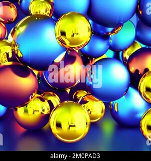 Christmas background with gold bokeh lights and stars Stock Photo - Alamy