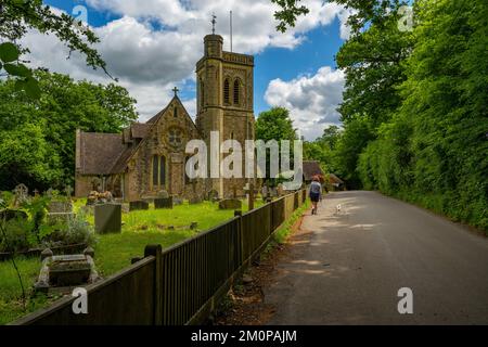 St Lawrence Church at Stone St near Ightham Kent. Stock Photo