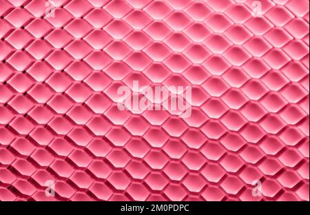 3D Honeycomb Mosaic Background. geometric mesh cell structure. Abstract background with hexagon grid. Stock Photo