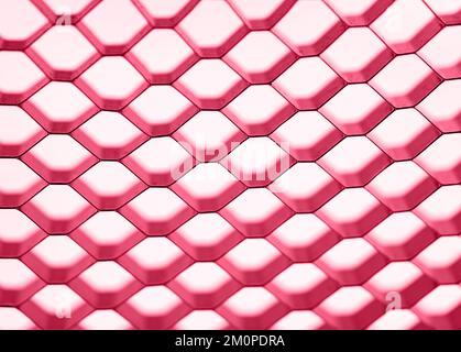 3D Honeycomb Mosaic Background. geometric mesh cell structure. Abstract background with hexagon grid. Stock Photo