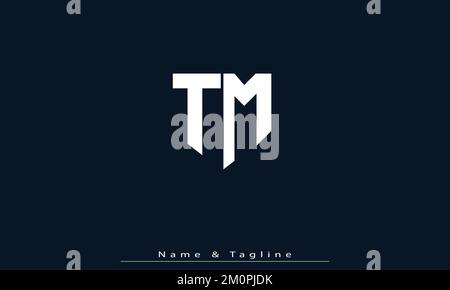 Alphabet letters Initials Monogram logo TM , MT Stock Vector