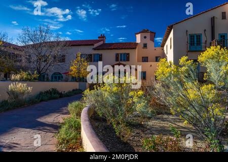 Beautiful gardens of La Posada, a restored hotel on Route 66 in Winslow, Arizona, USA [No property release; editorial licensing only] Stock Photo