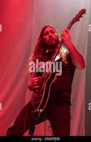 Madison, USA. 05th Dec, 2022. James Blackford of Carcass at The Sylvee on December 5, 2022, in Madison, Wisconsin (Photo by Daniel DeSlover/Sipa USA) Credit: Sipa USA/Alamy Live News Stock Photo