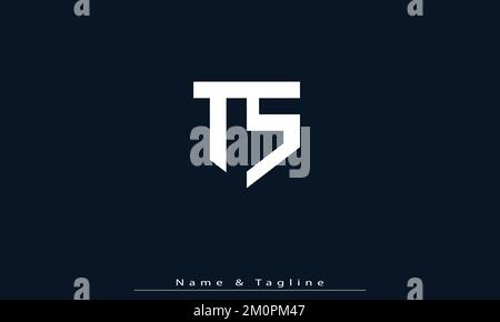 Alphabet letters Initials Monogram logo TS , ST Stock Vector