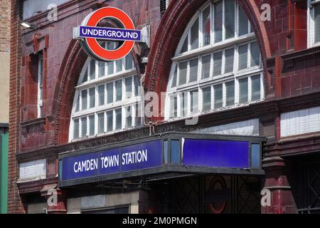 Camden Town underground, tube station London England United Kingdom UK Stock Photo
