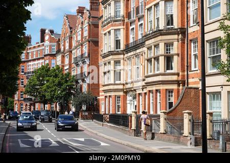 Apartment buildings in Earl's Court, London England United Kingdom UK Stock Photo