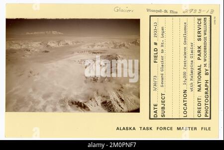 Seward Glacier to Mount Logan. Alaska Task Force Photographs Stock Photo