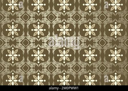 illustration Green seamless pattern background. Suitable for textile, paper and stationery products such as invitations, notebooks and party supplies. Stock Vector