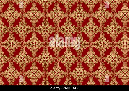 Red seamless pattern background. Suitable for textile, paper and stationery products such as invitations, notebooks and party supplies. It would be gr Stock Vector