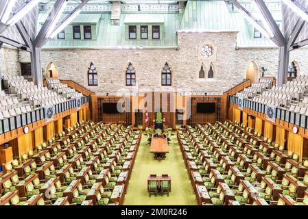 Ottawa, Canada - Aug. 24 2022: Interior of Parlement Hill Stock Photo