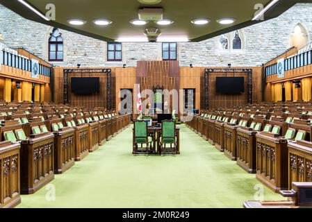 Ottawa, Canada - Aug. 24 2022: Interior of Parlement Hill Stock Photo