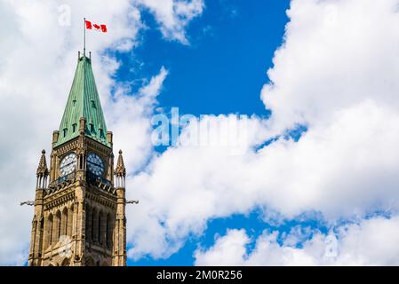 Ottawa, Canada - Aug. 24 2022: Parlement Hill in Daylight Stock Photo