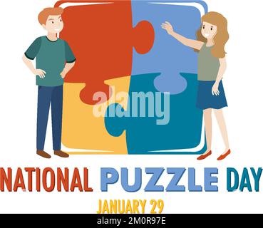 National Puzzle Day Banner illustration Stock Vector Image & Art - Alamy