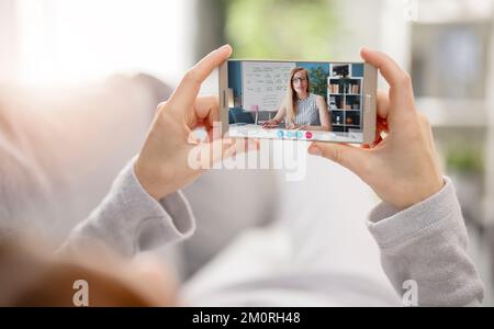 Distancing video lesson Stock Photo