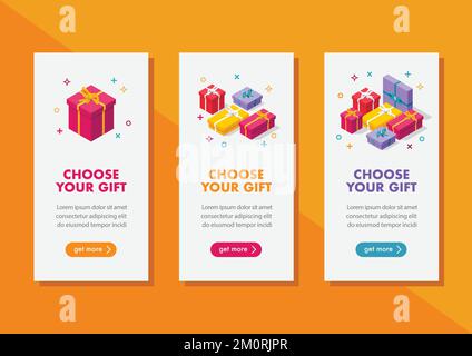 Choose your gift banner template. Vector illustration Stock Vector