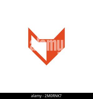Fox Logo SImple and Clean Design. Fox Icon. Fox vector Stock Vector
