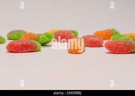 Jelly candys isolated on a white background. Stock Photo