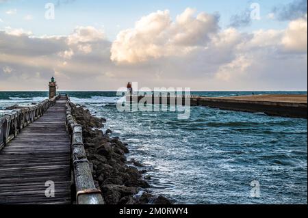 L'Estacade de Capbreton at Capbreton, Departement Landes, France Stock Photo