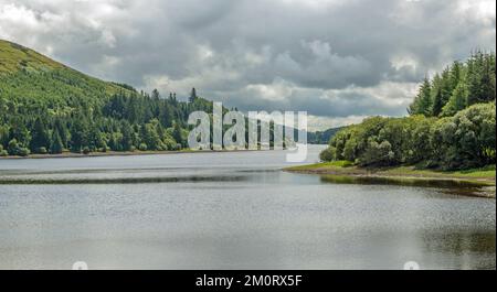 Looking down Pontsticill Reservoir in the Central Brecon Beacons Powys South Wales in August Stock Photo