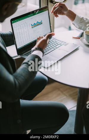 Two bussinesspeople disscussing over a topic Stock Photo