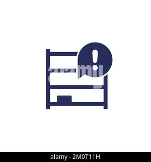 empty inventory or shelves icon Stock Vector