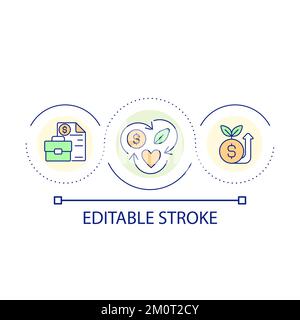 Boost company growth loop concept icon Stock Vector