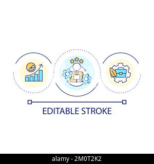 Brand building loop concept icon Stock Vector