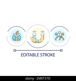 Attract eco-conscious consumers loop concept icon Stock Vector