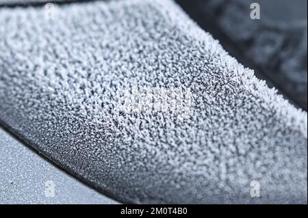 Kendal, Cumbria 8th December 2022. Freezing temperatures of -4 degrees Celsius hit Kendal in Cumbria overnight, causing a harsh frost over the historic town. Car windscreens were covered in ice, steam rose above frozen rooftops and parkland was frozen over after the ‘Troll of Trondheim’ hit many parts of the UK. Credit: Stop Press Media / Alamy Live News Stock Photo