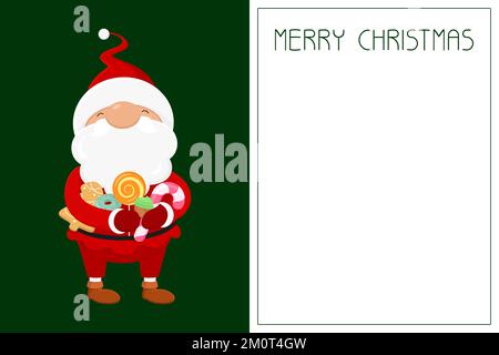 Christmas card with copy space. Vector illustration. Stock Vector