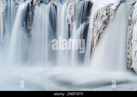 Iceland, Northeastern Region, Godafoss Waterfall Stock Photo