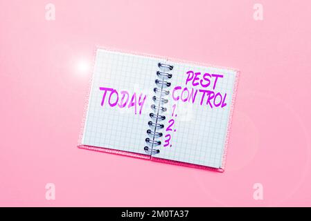 Writing displaying text Pest Control. Business showcase Killing destructive insects that attacks crops and livestock Stock Photo