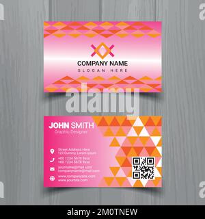 Professional business card design template Stock Vector