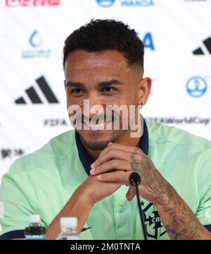 Brazil's Danilo during a press conference at the Main Media Centre in Doha, Qatar. Picture date: Thursday December 8, 2022. Stock Photo