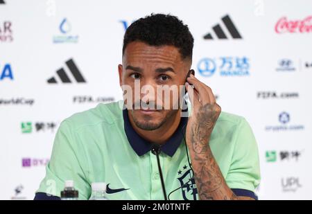 Brazil's Danilo during a press conference at the Main Media Centre in Doha, Qatar. Picture date: Thursday December 8, 2022. Stock Photo