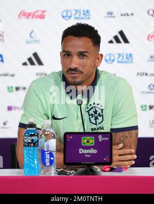 Brazil's Danilo during a press conference at the Main Media Centre in Doha, Qatar. Picture date: Thursday December 8, 2022. Stock Photo