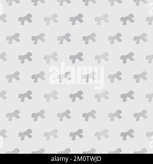 Silver vector bows seamless pattern Stock Vector