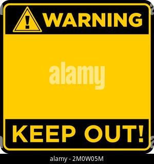 square warning sign template vector Stock Vector